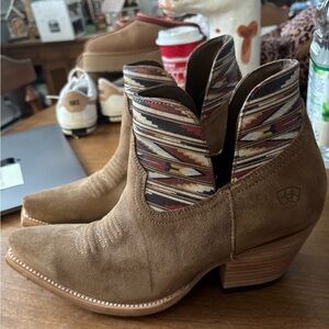 Ariat Women's Brown Patterned Ankle Booties